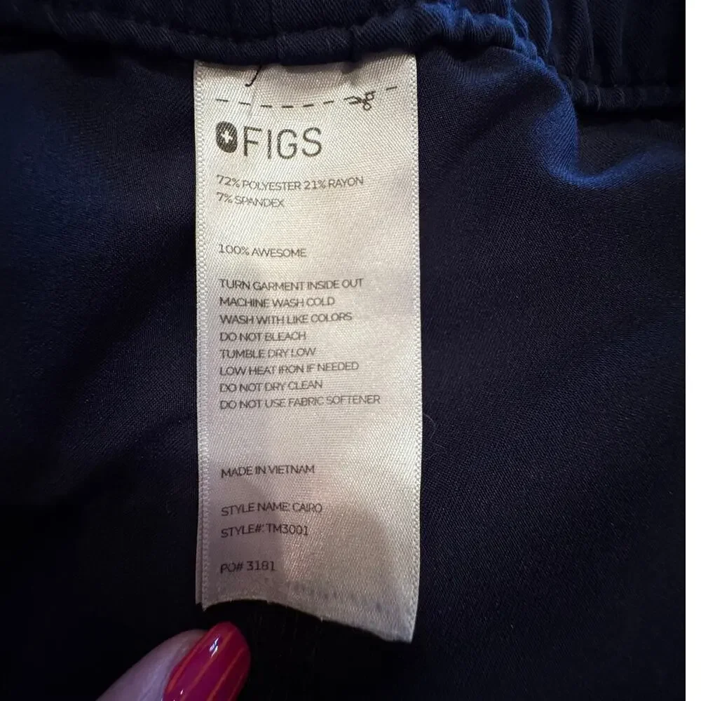 Figs Men's Navy Blue Cairo Cargo Medical Scrub Pants Sz L
